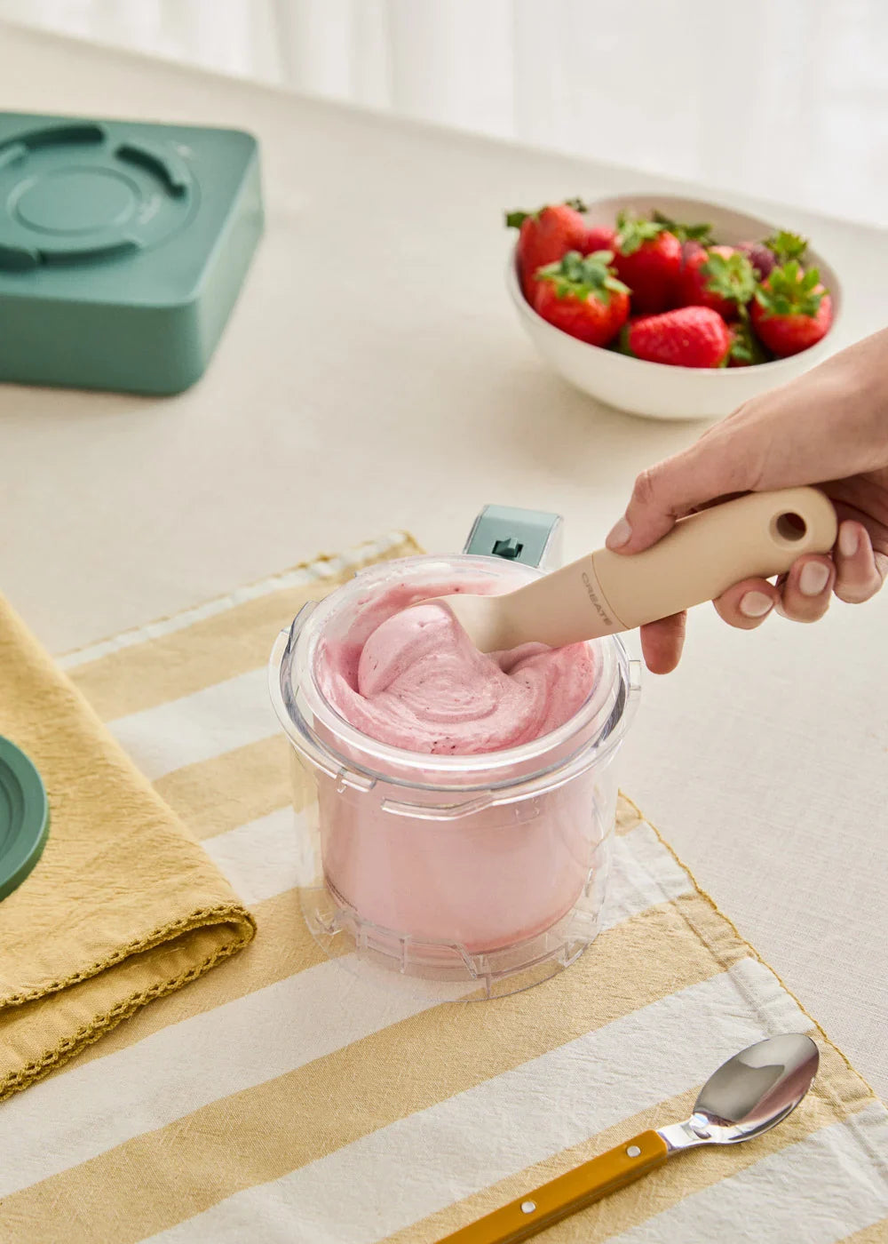 Ice Cream Maker Studio - Sorbetière Multifonction 600Ml - 3 Pots - Sauge