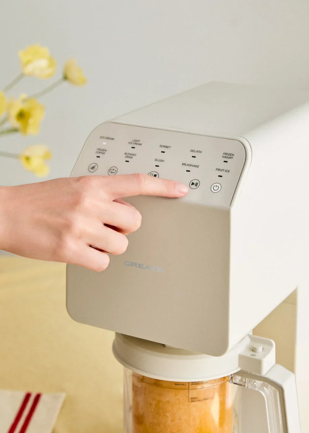 Ice Cream Maker Studio - Sorbetière Multifonction 600Ml - 3 Pots - Blanc Cassé