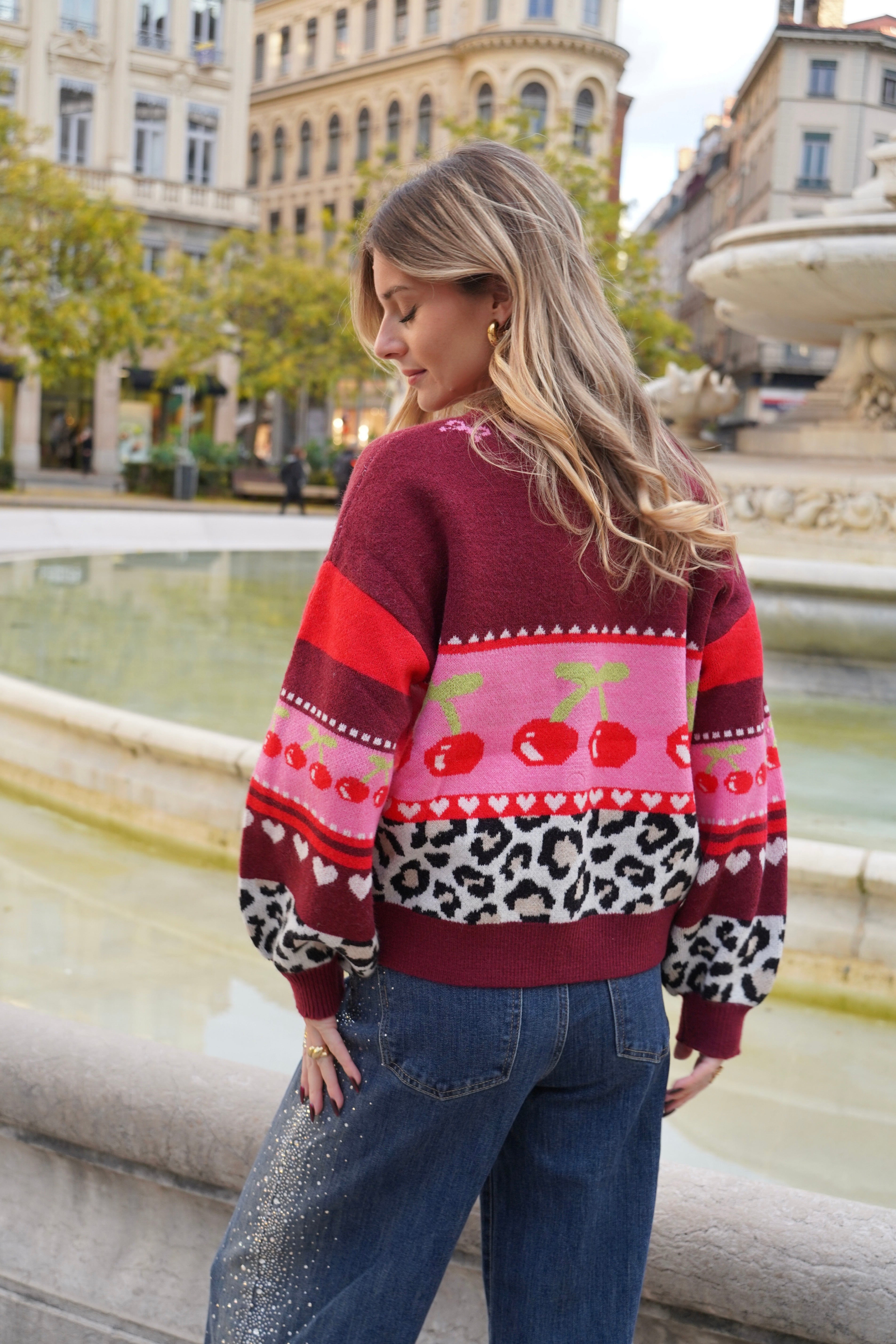 Gilet Cherry On The Cake Bordeaux