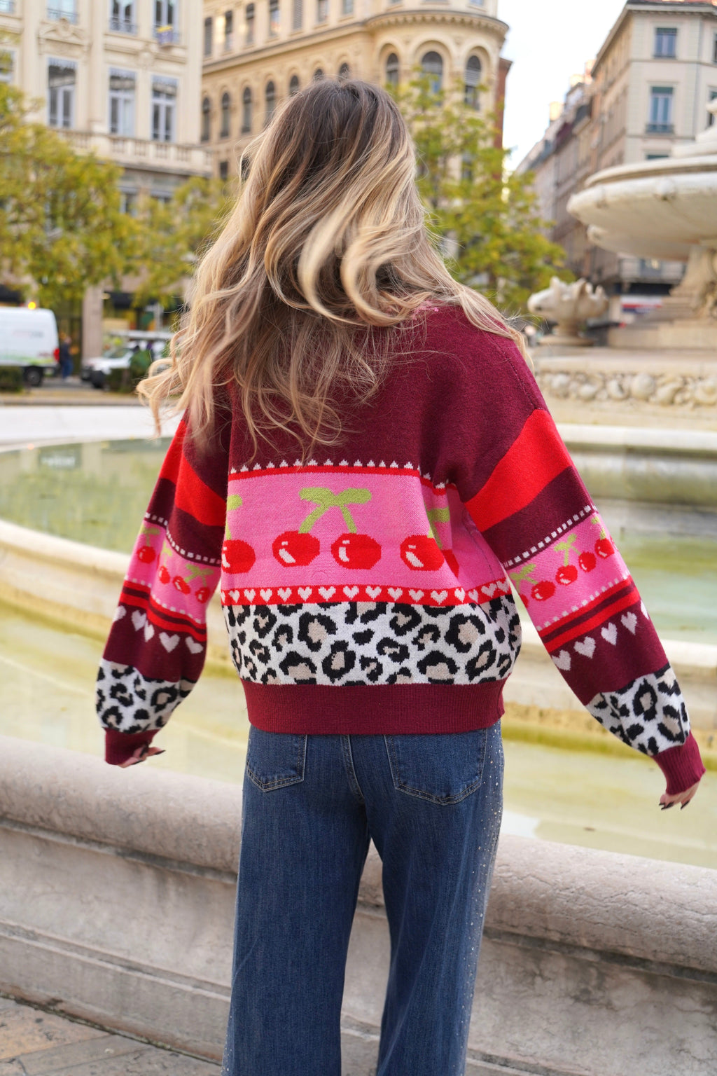 Gilet Cherry On The Cake Bordeaux