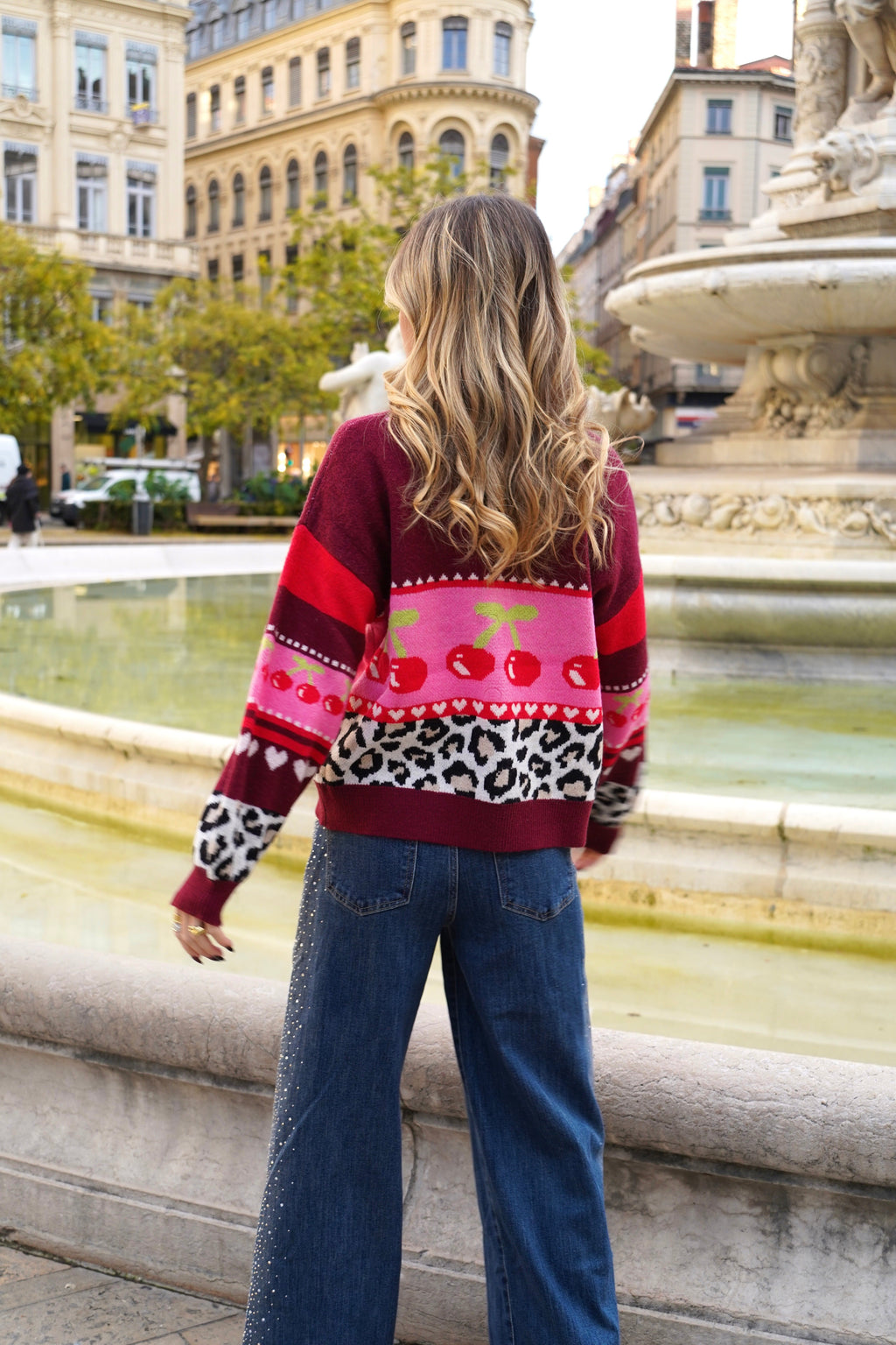 Gilet Cherry On The Cake Bordeaux
