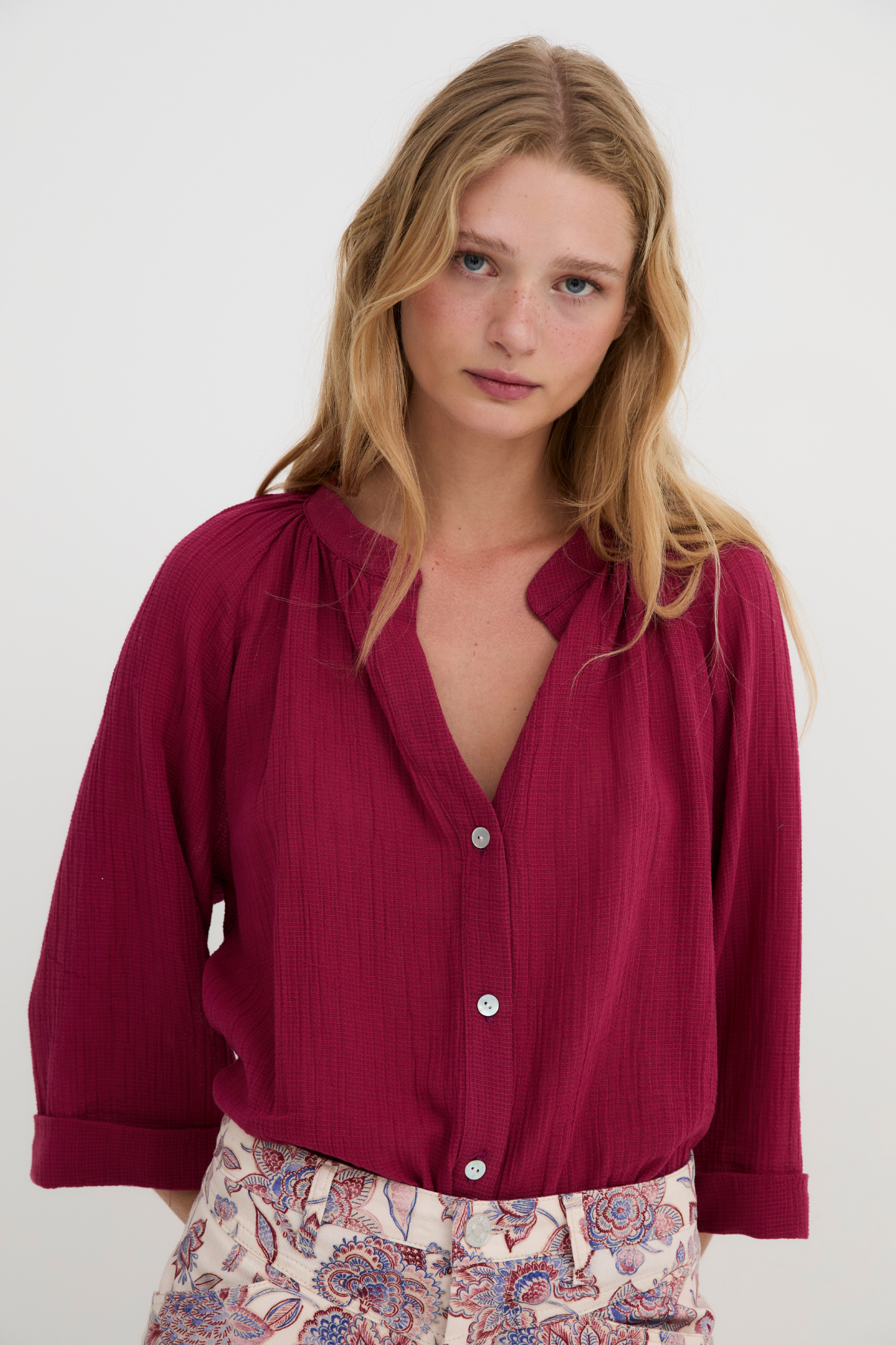 Blouse Molli Froissé Cerise