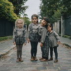 Bloomer À Bretelles Ternes - Tartan Gris