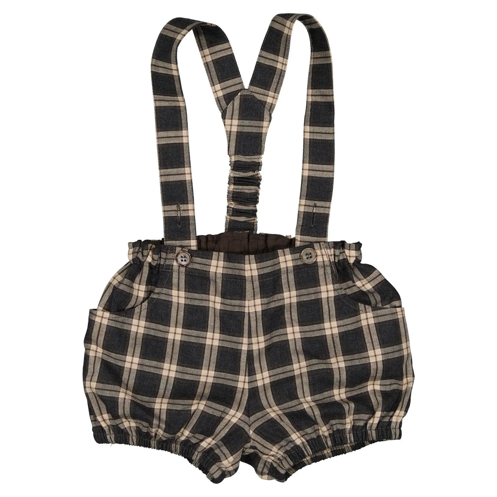 Bloomer À Bretelles Ternes - Tartan Gris