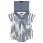 Barboteuse Cambon - Rayé Bleu Foncé