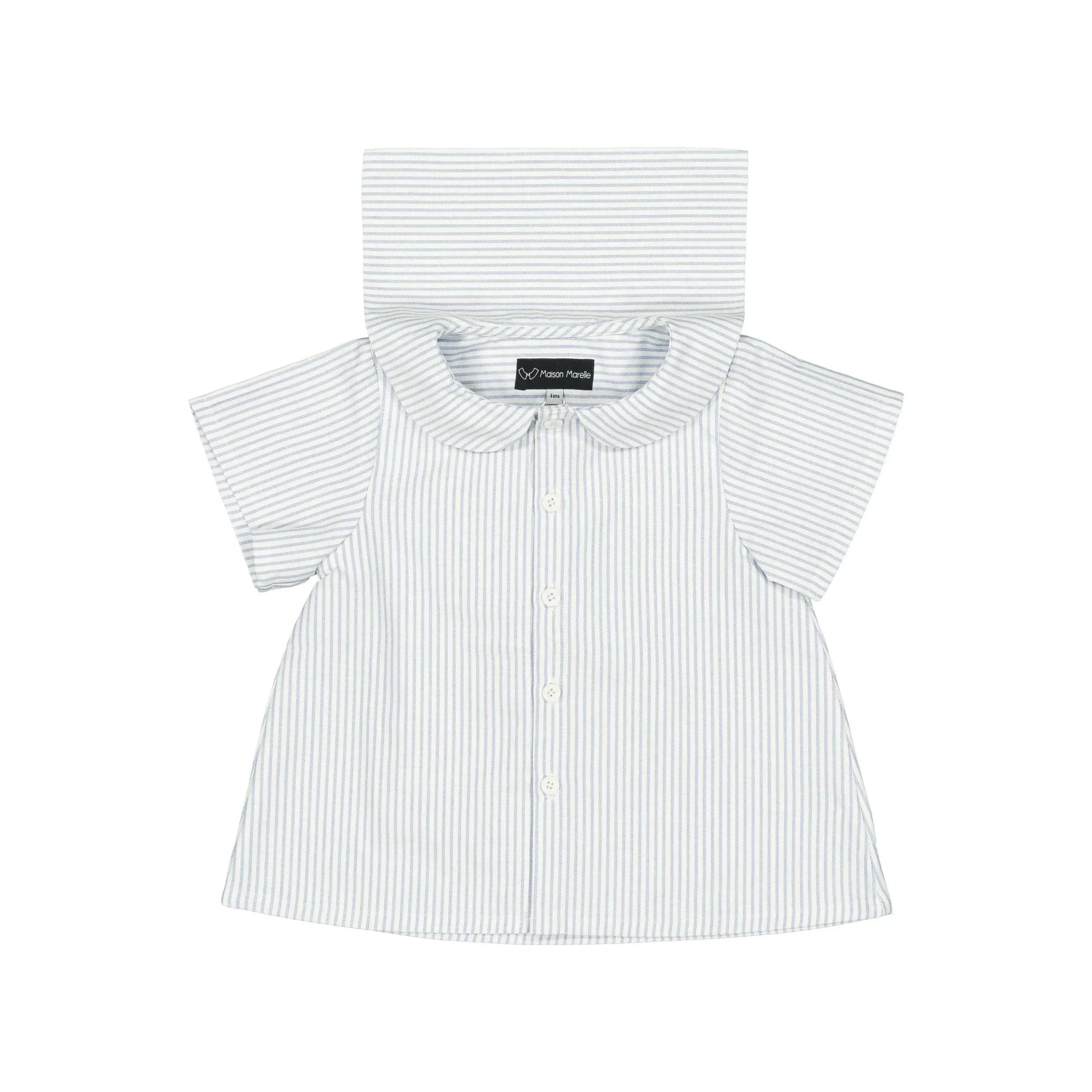 Blouse Monceau - Rayé Bleu Clair