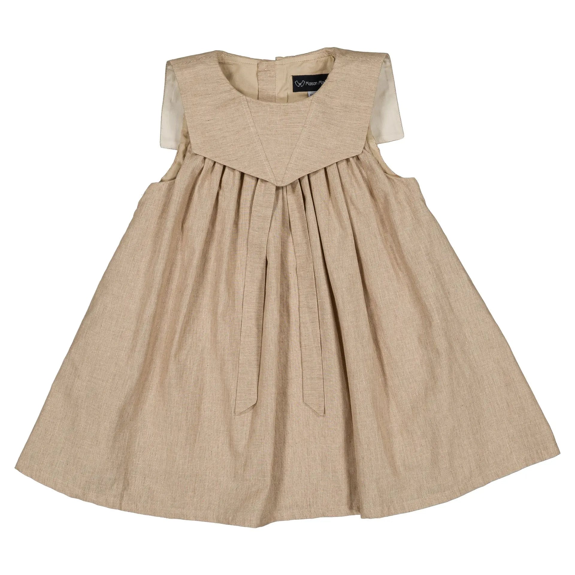Robe Elie - Beige Fines Rayures