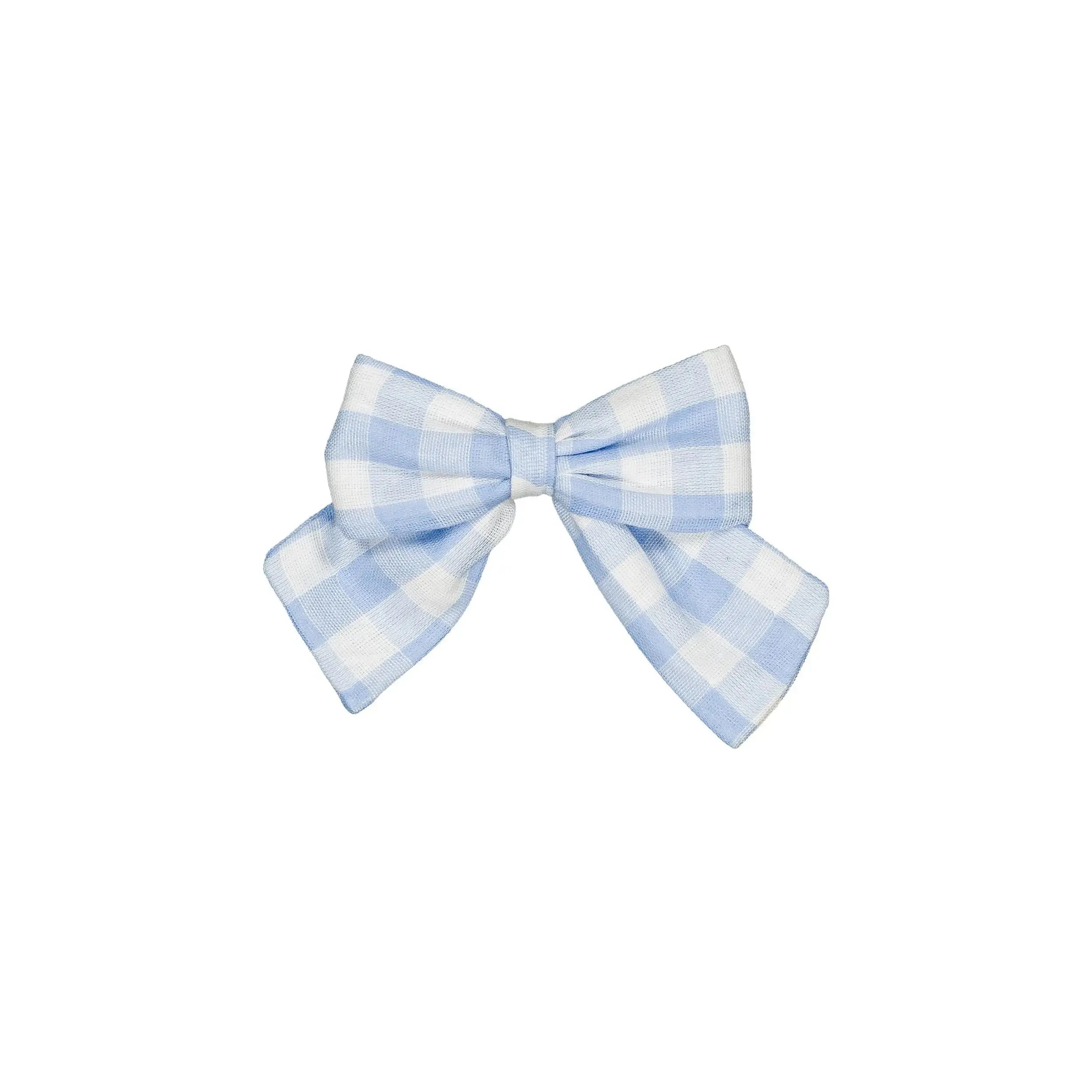 Barrette Halles - Double Gaze Vichy Bleu
