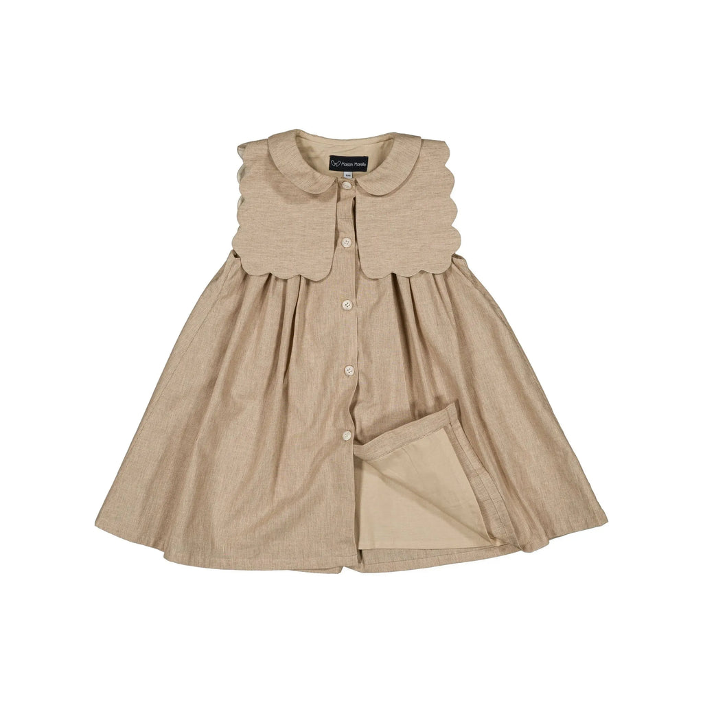 Robe Elysée - Beige Fines Rayures