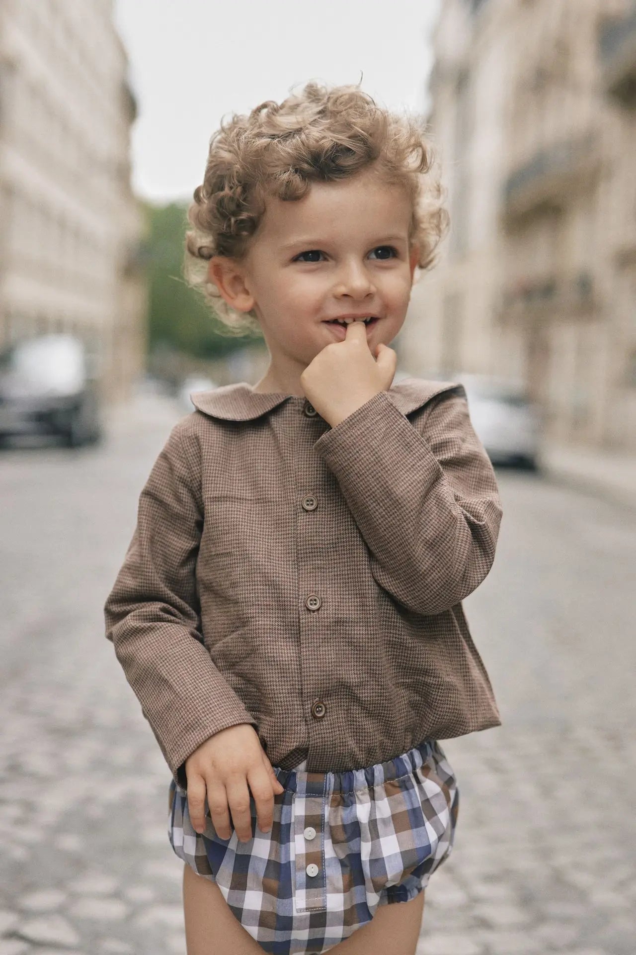 Blouse Monceau - Marron Pied-De-Poule