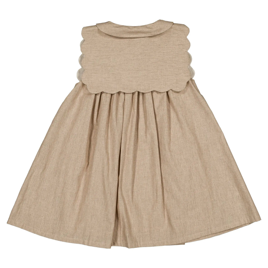 Robe Elysée - Beige Fines Rayures