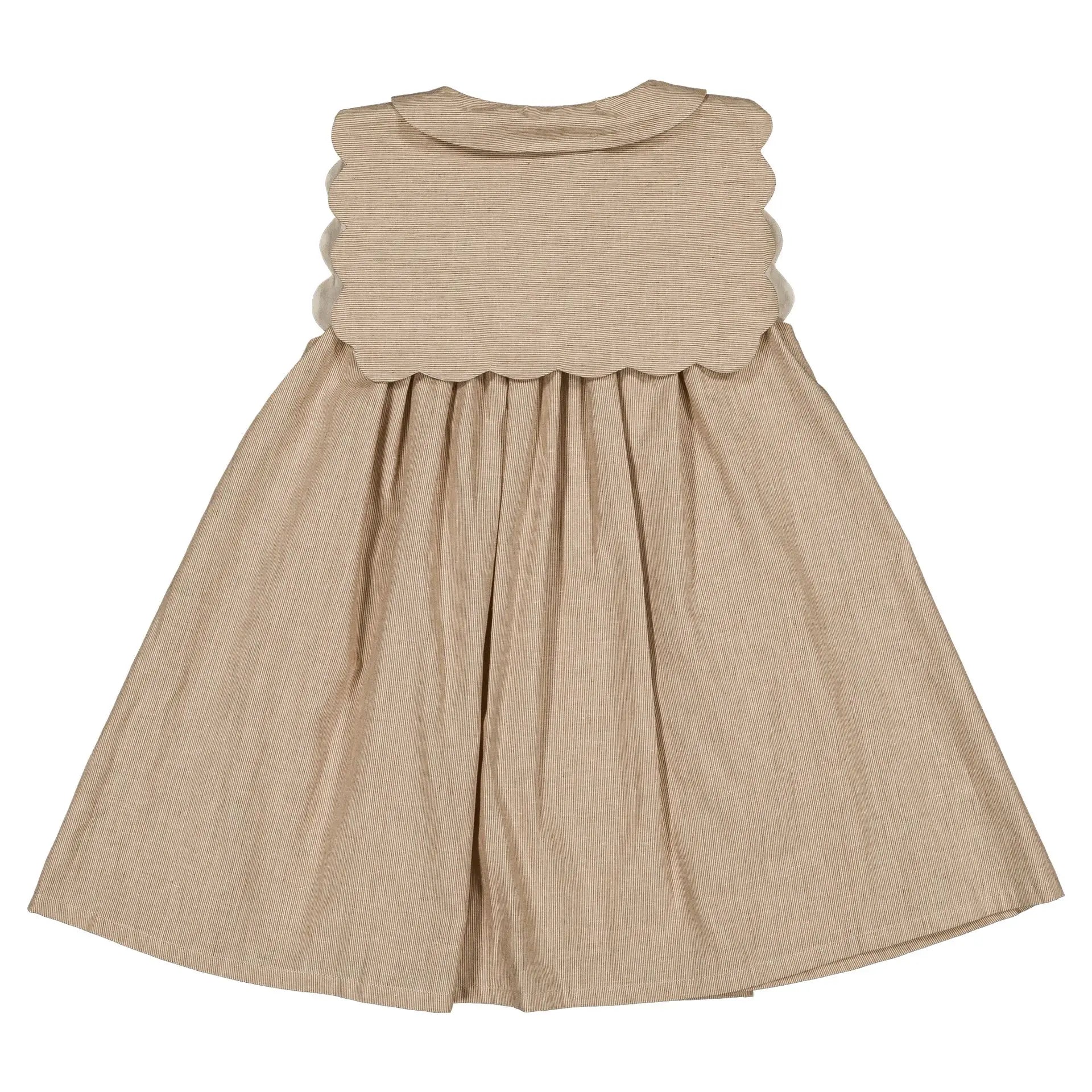 Robe Elysée - Beige Fines Rayures