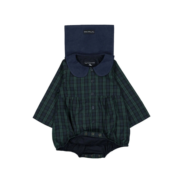 Barboteuse Bac - Tartan Bleu