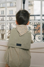 Foulard Vendôme - Fleurs Camel &Vert