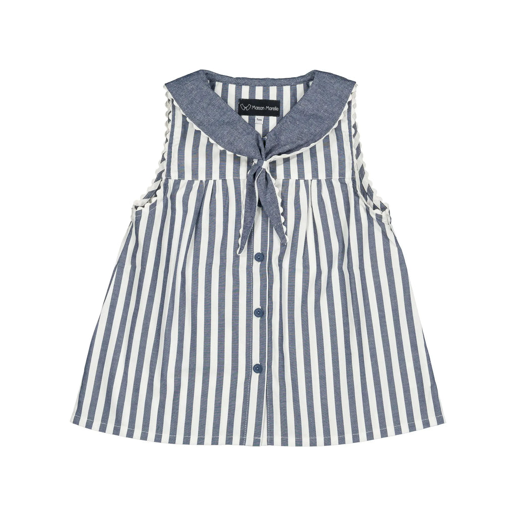 Blouse Trudaine - Rayé Bleu Foncé