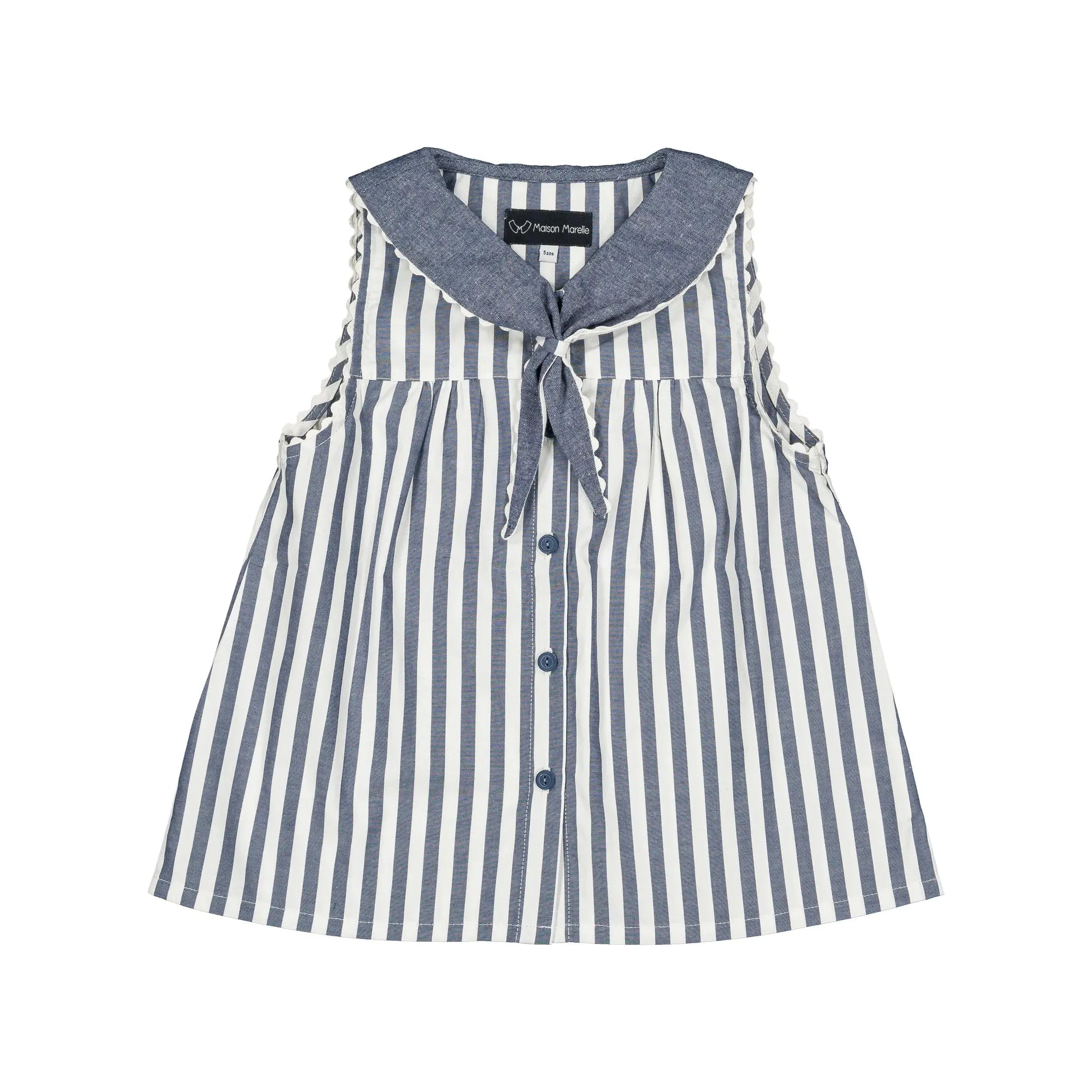 Blouse Trudaine - Rayé Bleu Foncé