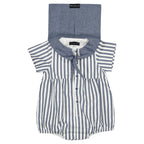 Barboteuse Cambon - Rayé Bleu Foncé