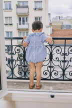 Barboteuse Dupleix - Rayures Bleues