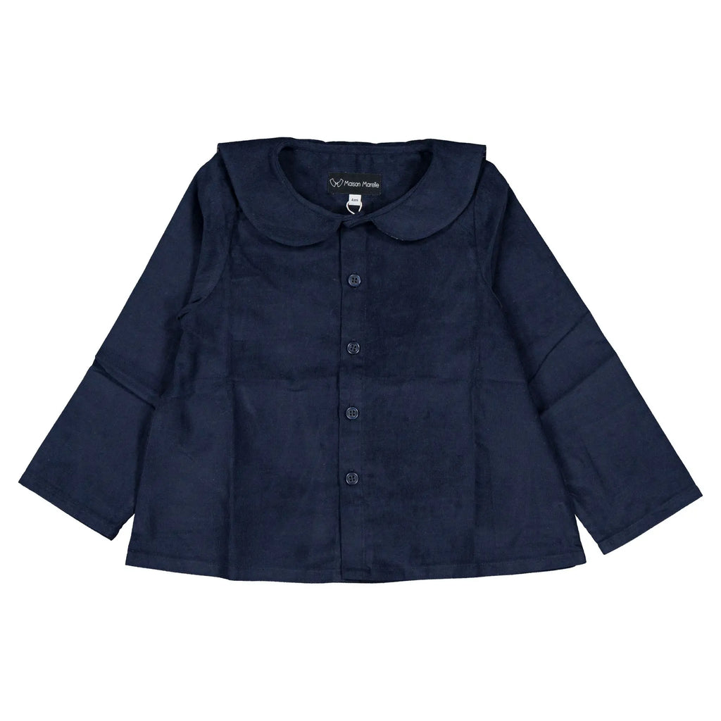 Blouse Monceau - Velours Bleu