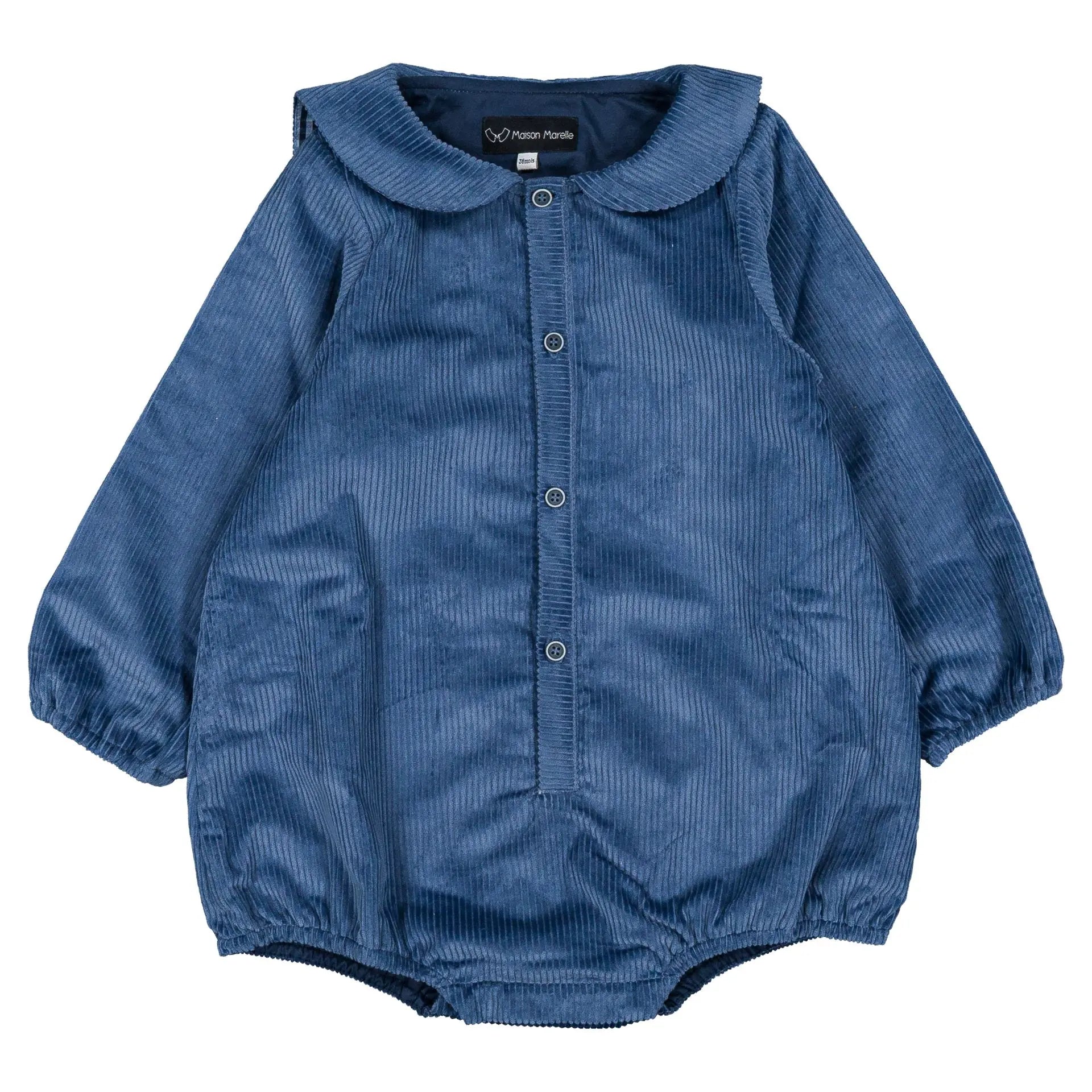 Barboteuse Hoche - Velours Bleu