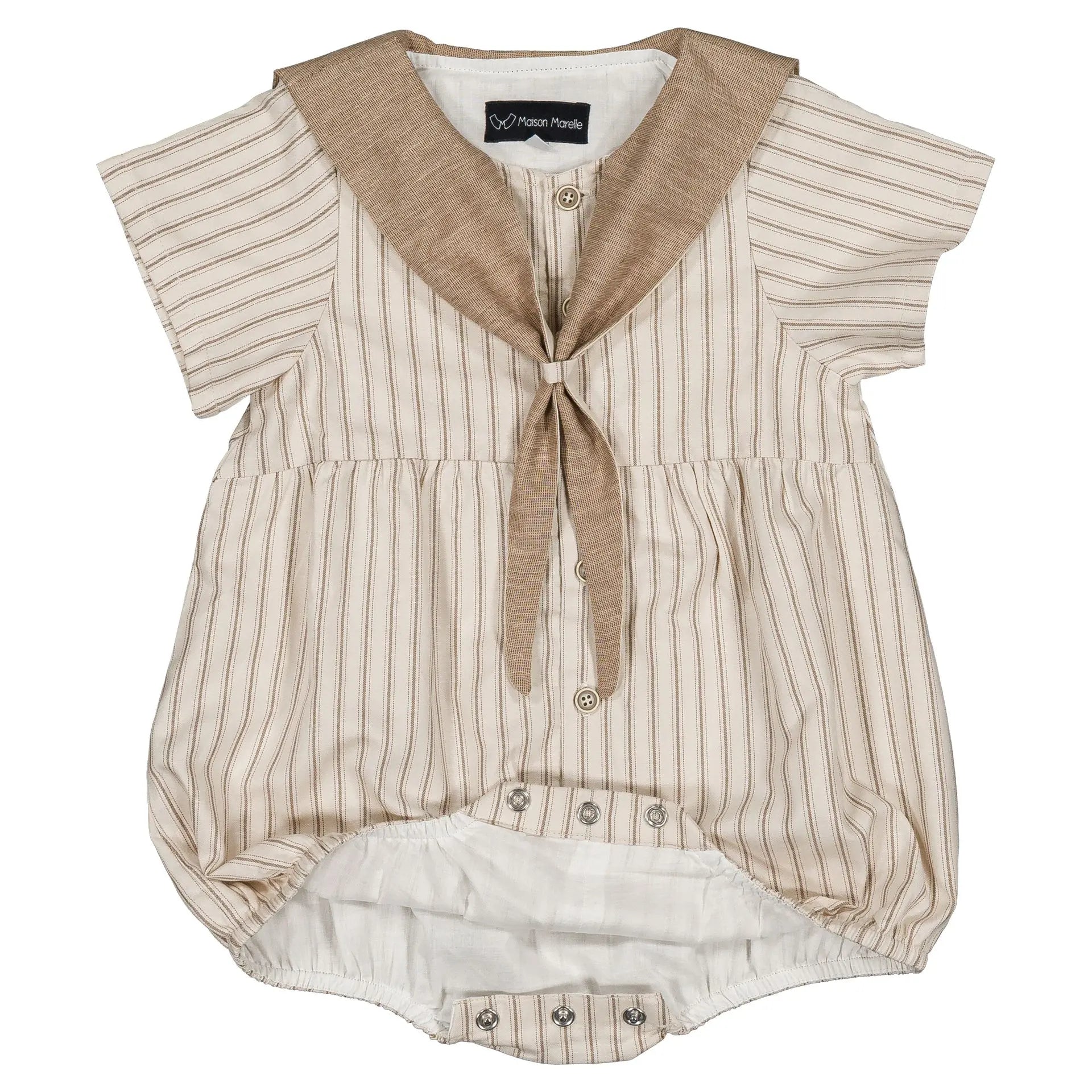 Barboteuse Cambon - Rayures Sable