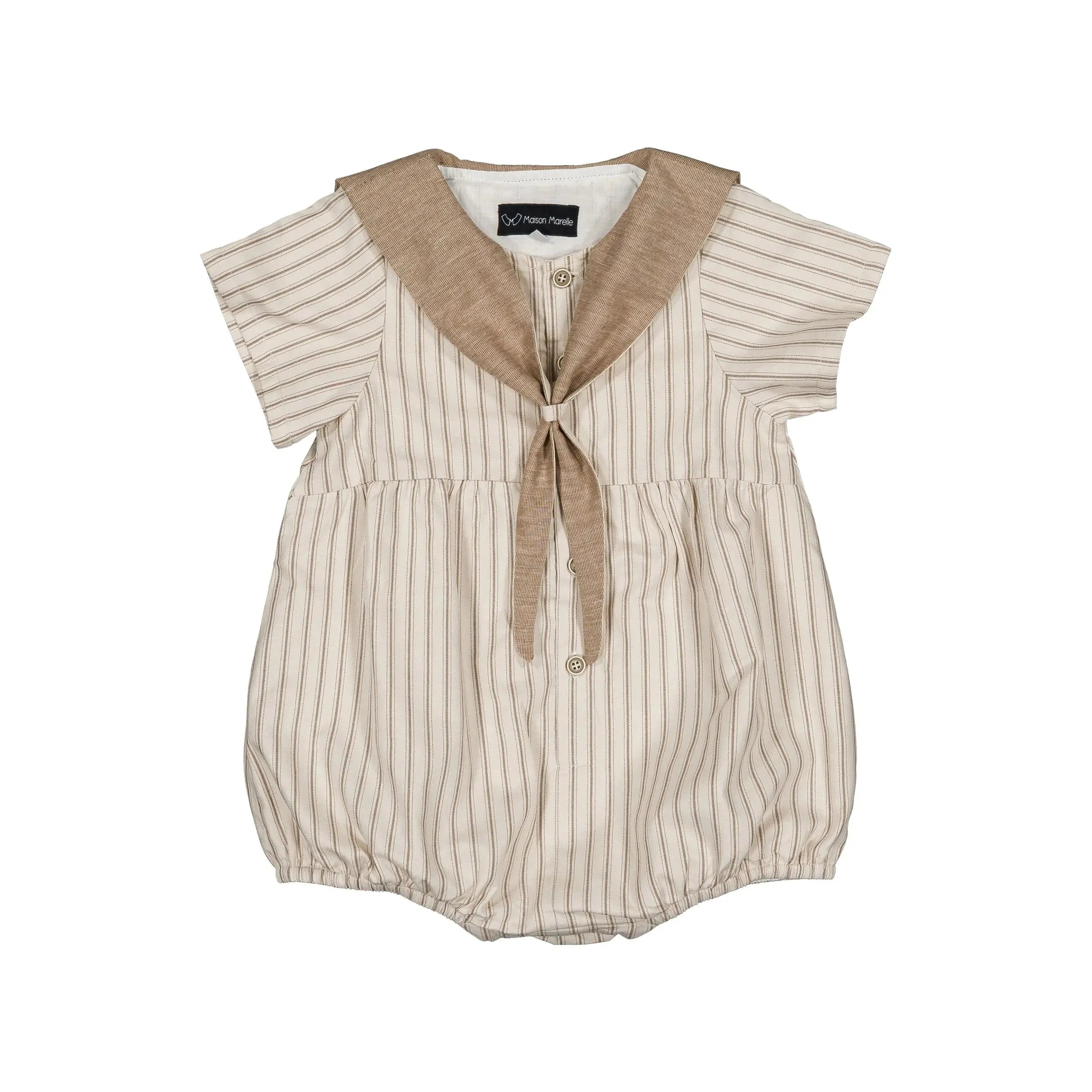 Barboteuse Cambon - Rayures Sable