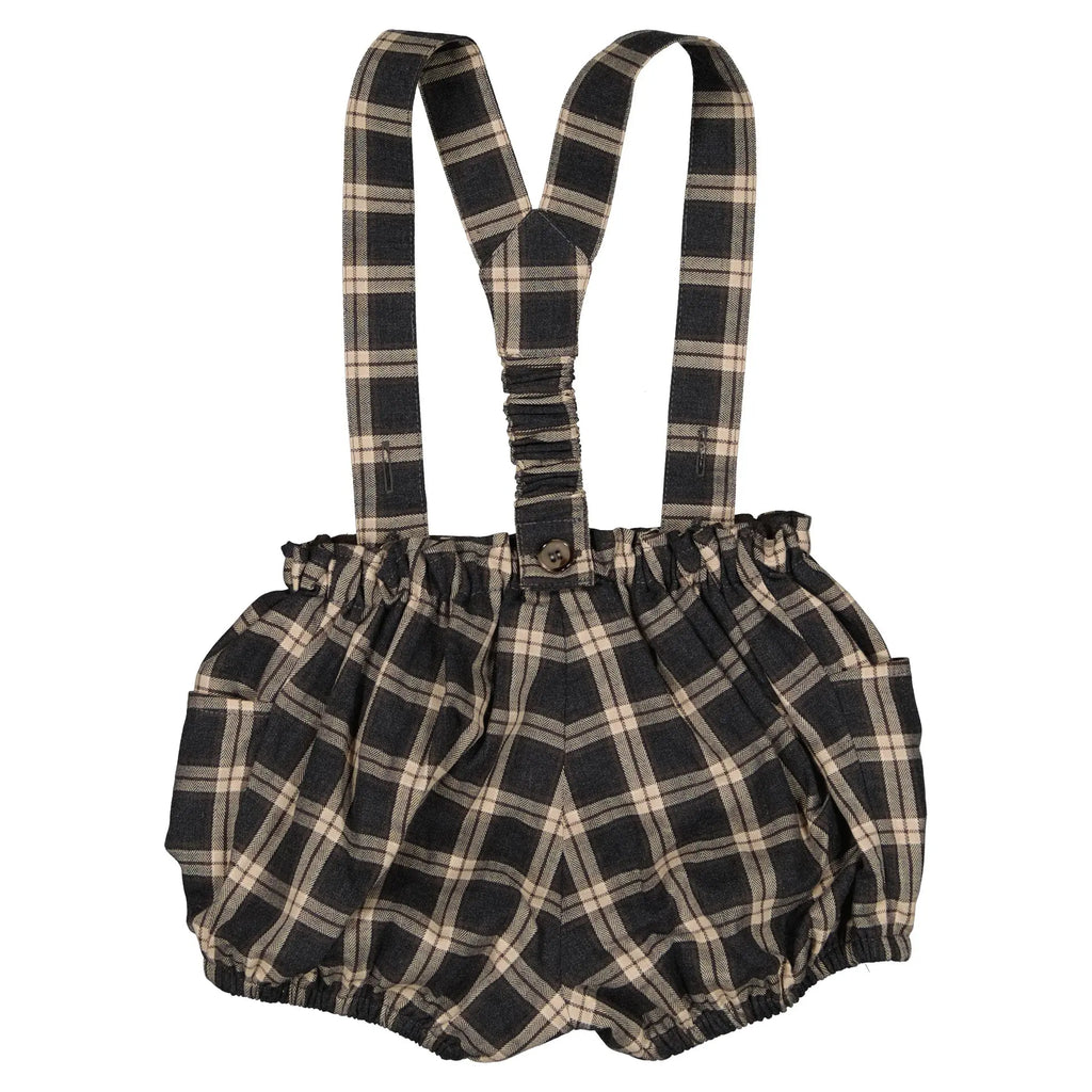 Bloomer À Bretelles Ternes - Tartan Gris