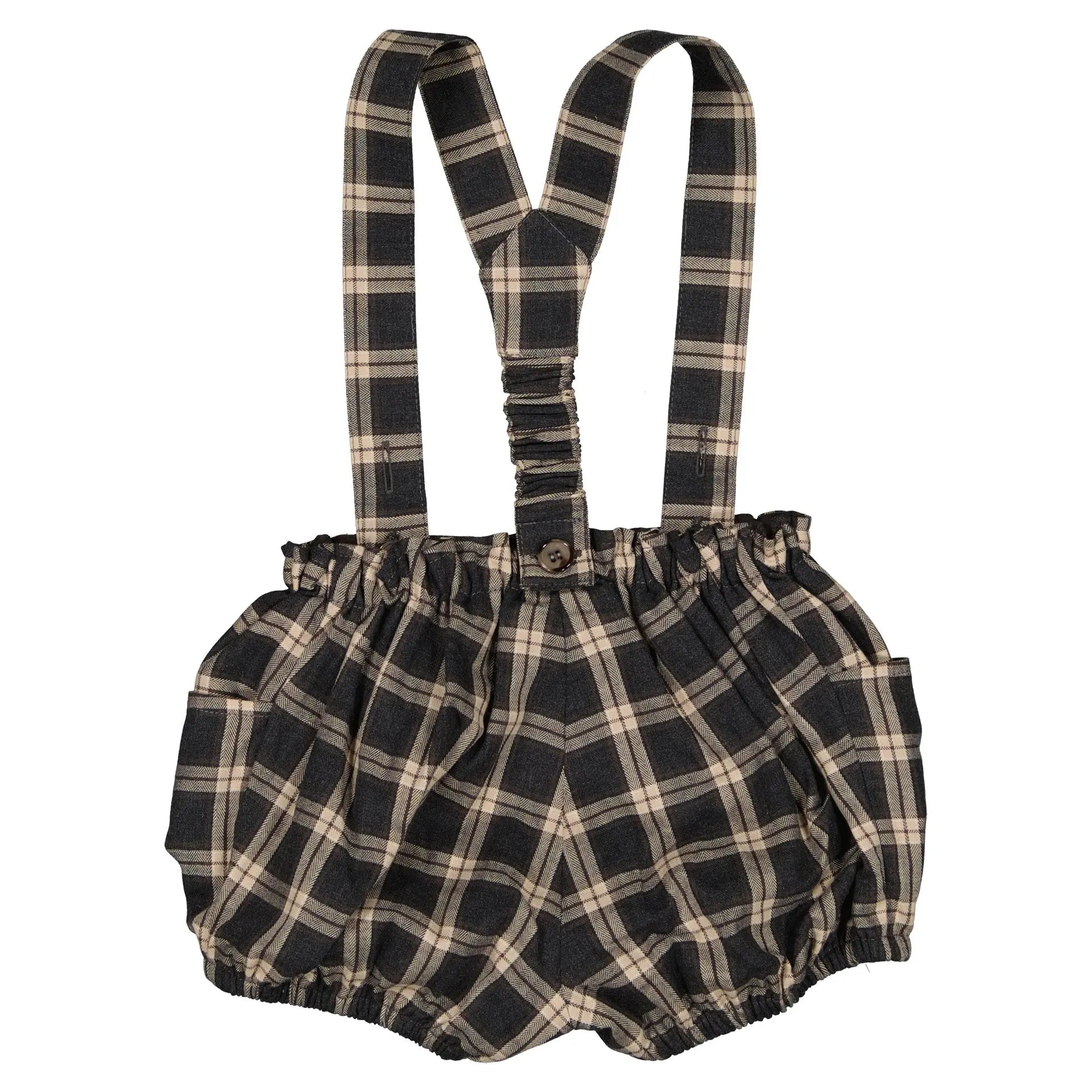 Bloomer À Bretelles Ternes - Tartan Gris