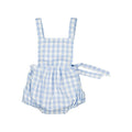 Barboteuse Marais - Double Gaze Vichy Bleu
