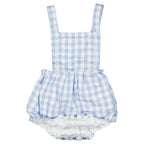 Barboteuse Marais - Double Gaze Vichy Bleu