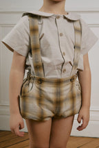 Bloomer À Bretelles Ternes - Tartan Miel