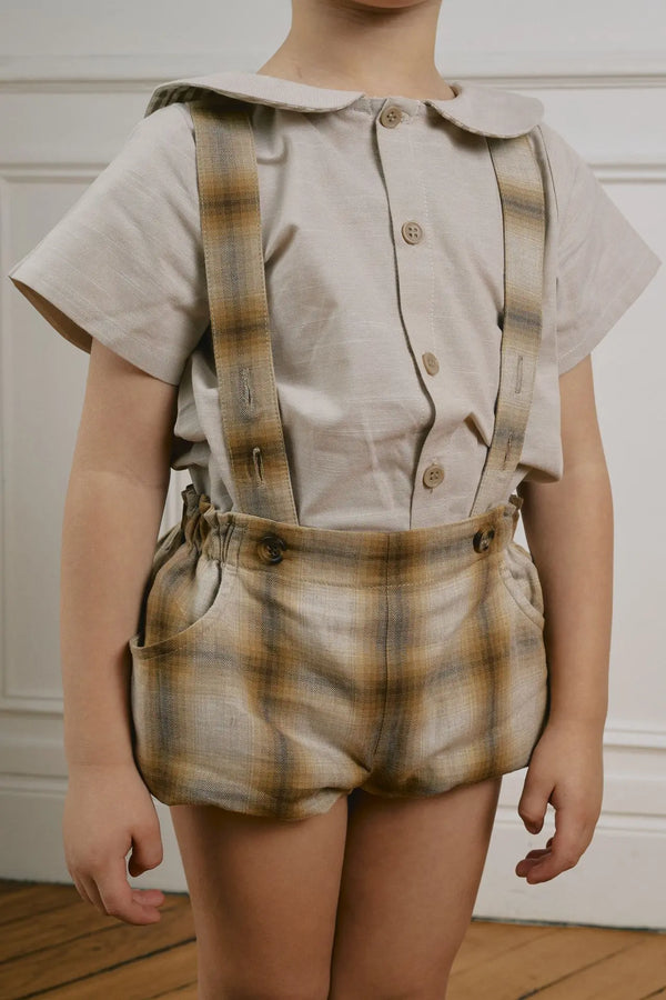 Bloomer À Bretelles Ternes - Tartan Miel