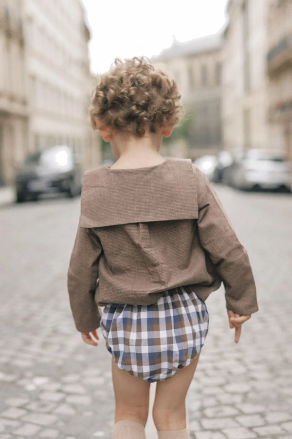 Blouse Monceau - Marron Pied-De-Poule