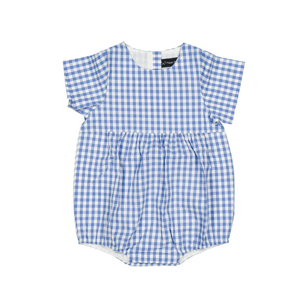 Barboteuse Bourse - Vichy Bleu Azur