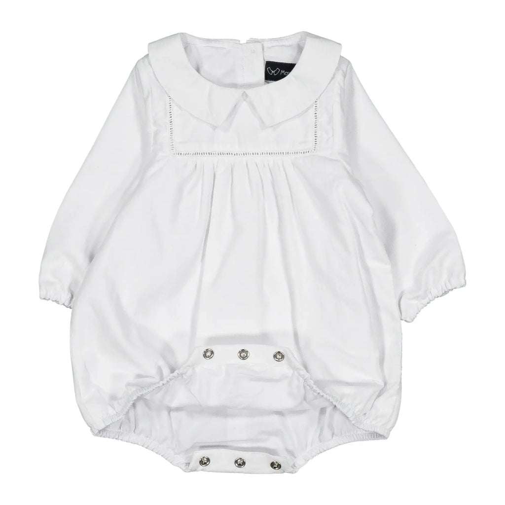 Barboteuse Jourdain - Cérémonie Velours Blanc