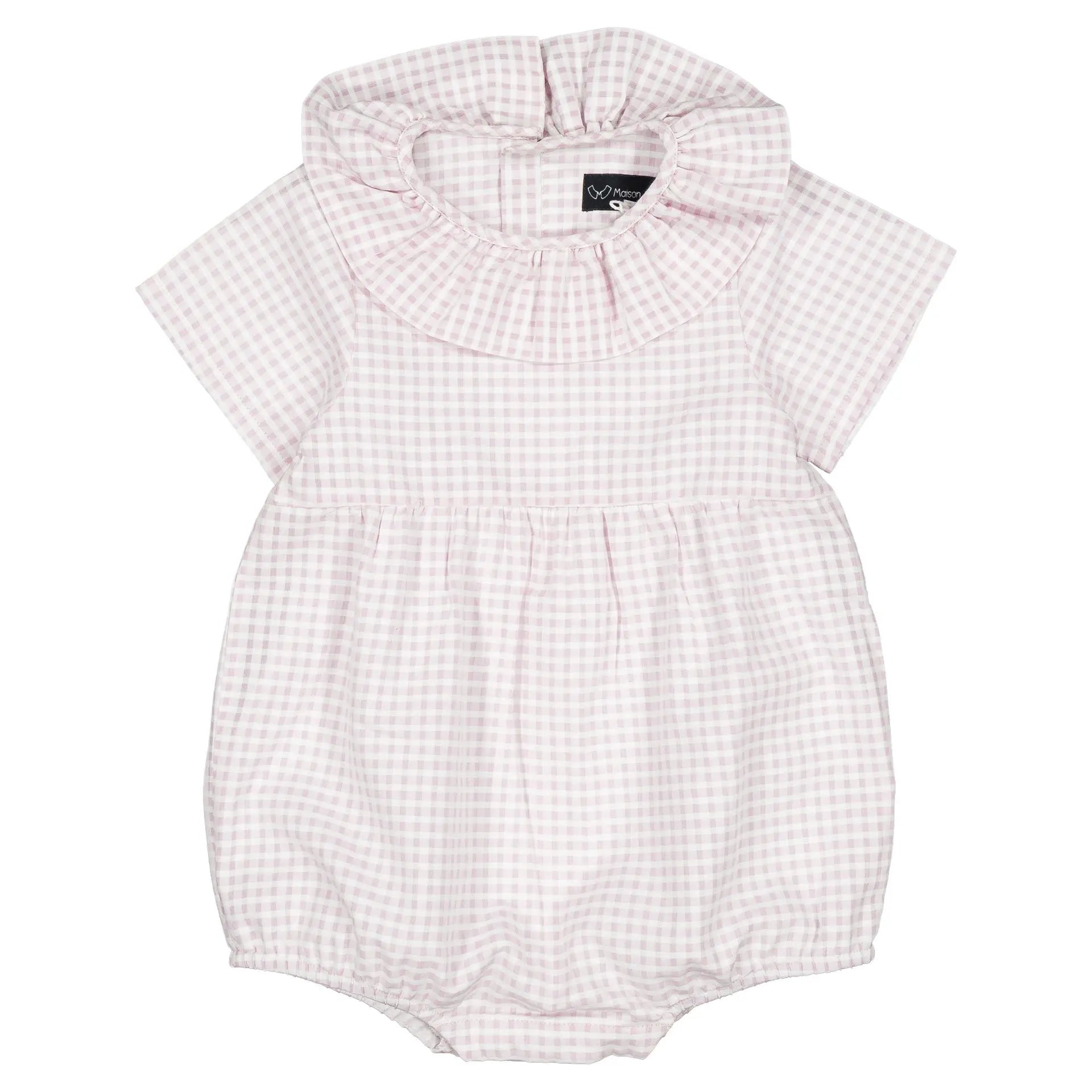 Barboteuse Dupleix - Vichy Rose