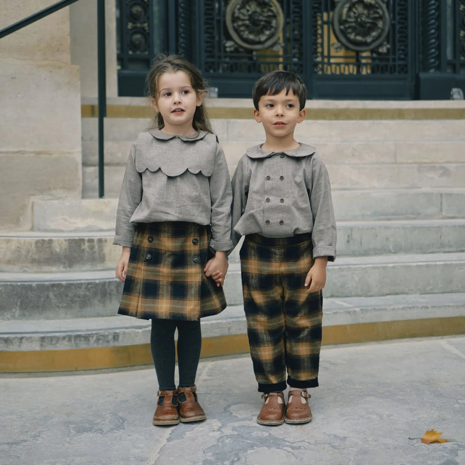 Jupe Vesinet - Tartan Camel Vibrant