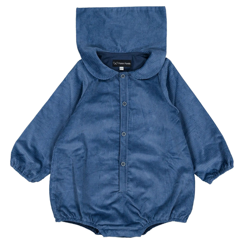 Barboteuse Hoche - Velours Bleu