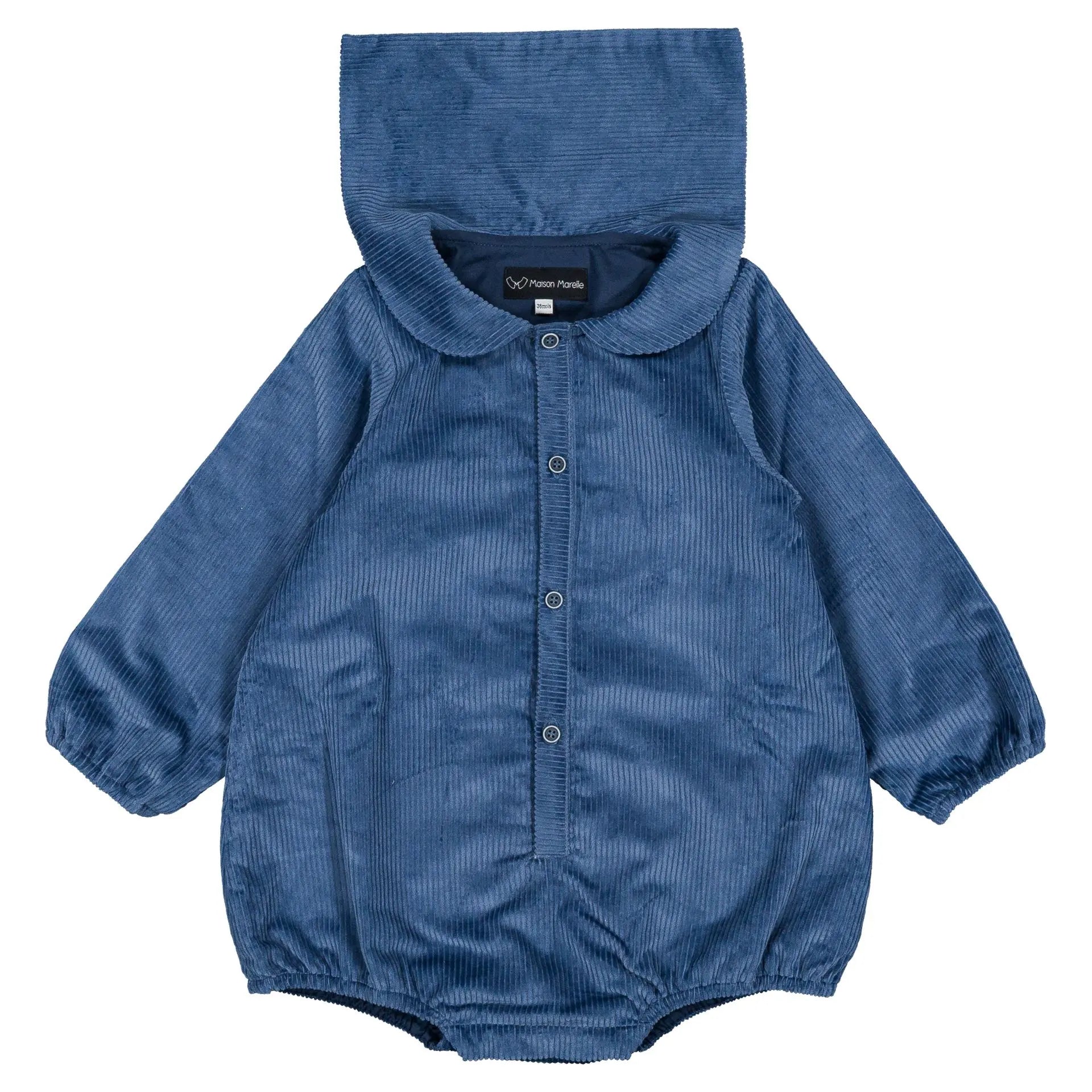 Barboteuse Hoche - Velours Bleu