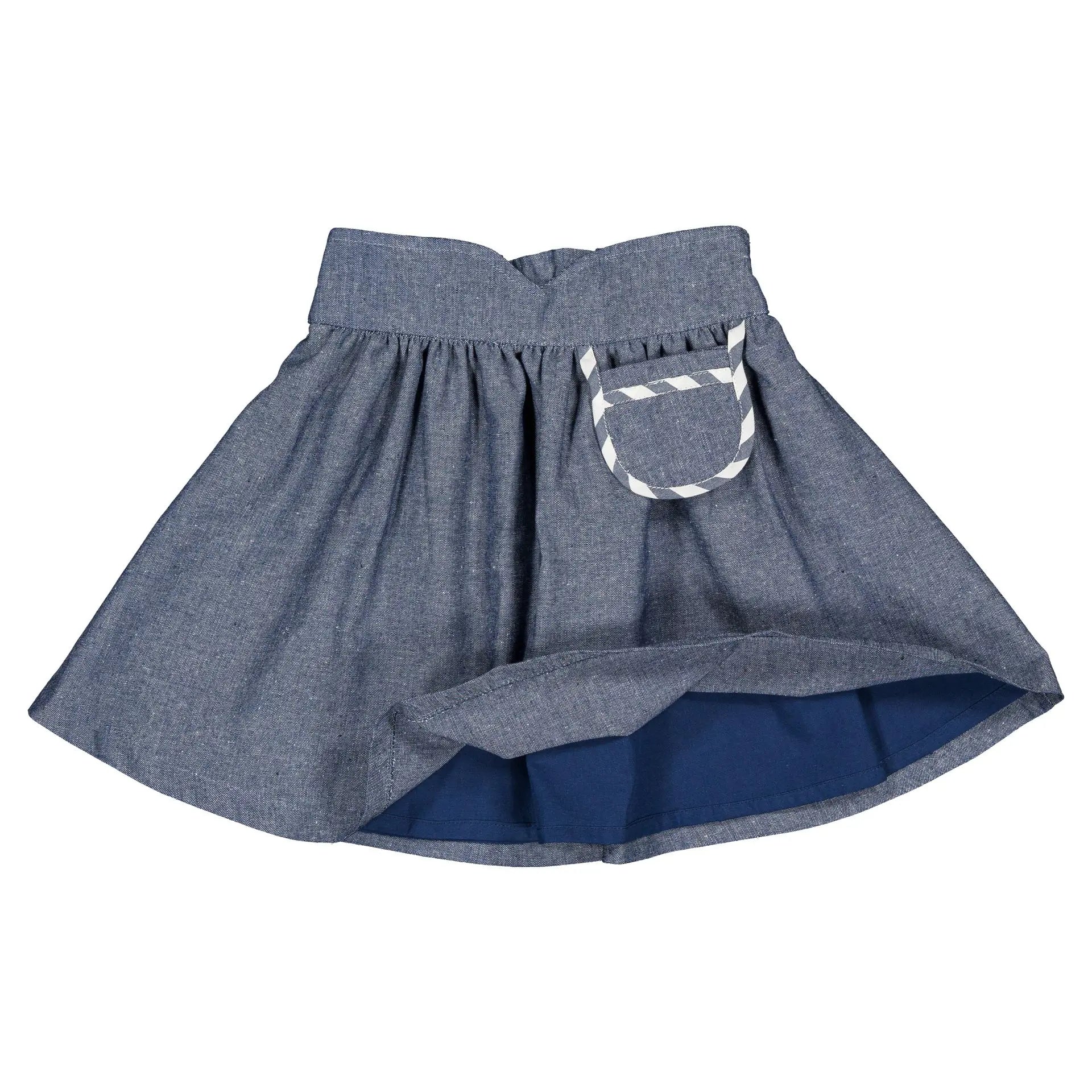 Jupe Tournon -Bleu Orage Denim