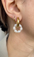 Boucles D'Oreilles Bold Flower Hoops
