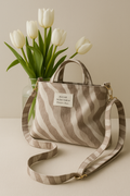 Mini Cabas - Pile Poil Zèbre - Beige