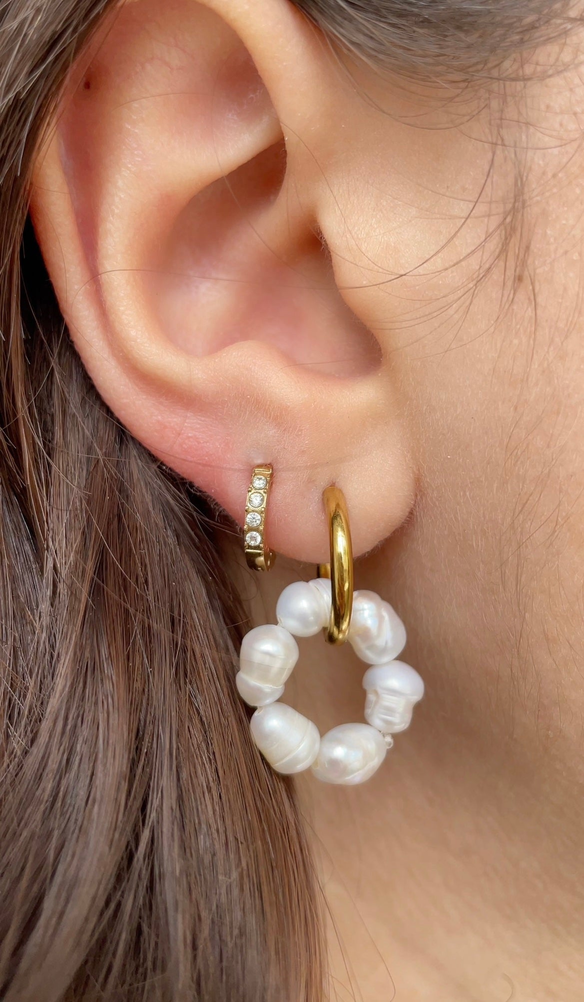 Boucles D'Oreilles Flower Hoops