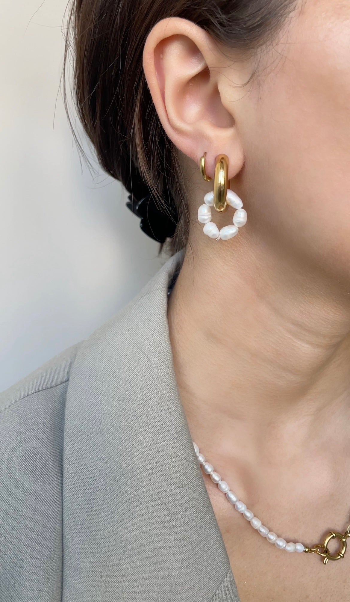 Boucles D'Oreilles Bold Flower Hoops