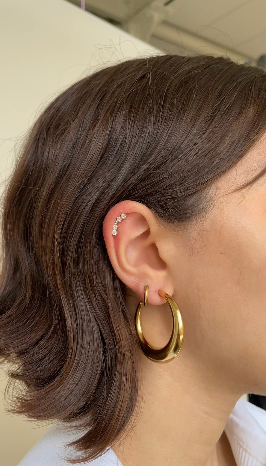 Boucles D'Oreilles Moon Hoops