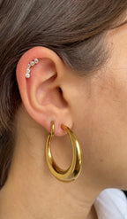 Boucles D'Oreilles Moon Hoops