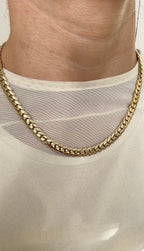 Collier Cuban Striped Chain