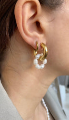 Boucles D'Oreilles Bold Flower Hoops