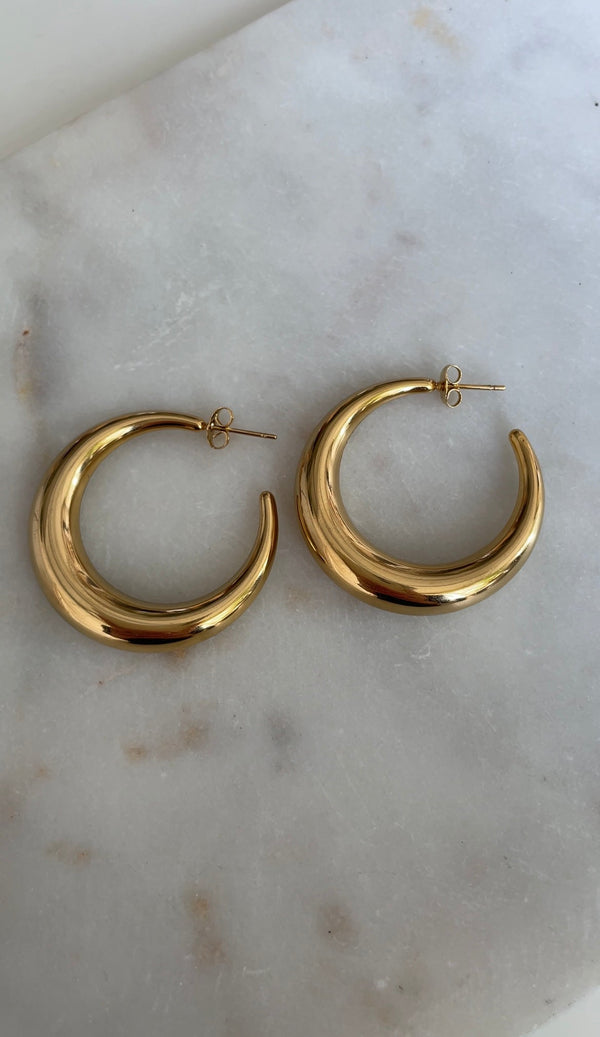 Boucles D'Oreilles Moon Hoops