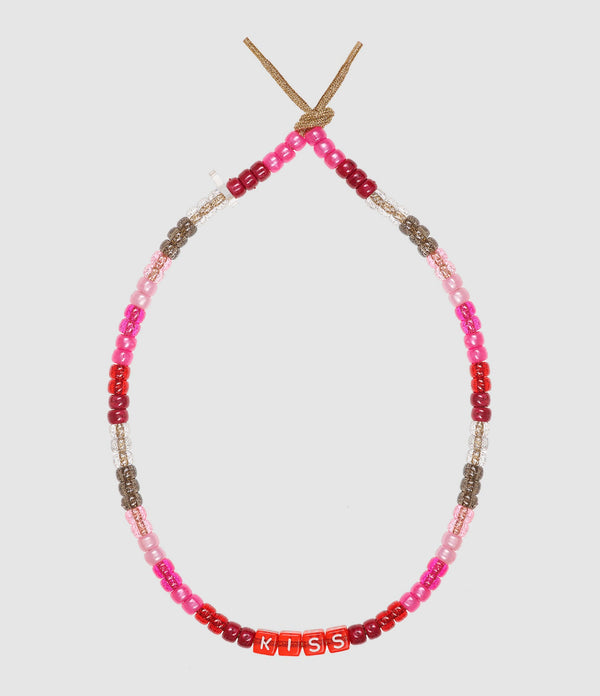 Lauren Rubinski - Collier Love Beads Kiss Rose - Femme